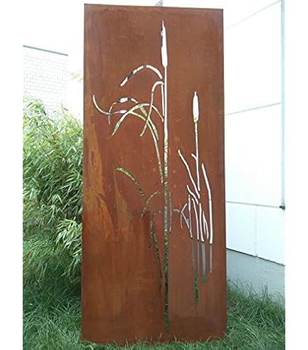 Brise-vue Métal Aspect Rouille 160x50 Cm - Décoration Jardin, Terrasse, Intime Et Résistant