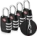 Produktbild Koojawind 4 X Travel Tsa Security Padlock - Kombi-Kombikoffer Reisekoffer GepäCktasche Code Lock, Reisekoffer GepäCkkombinationsschloss (Code Lock) (Schwarz)