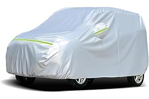 Favoto Copertura Auto Esterno Impermeabile - Telo Copriauto in PEVA+Cotone Anti UV Vento Polvere con Cerniera Compatibile con Fiat 500 Abarth 595 695 Toyota Aygo per City Car (Fino a 360cm)