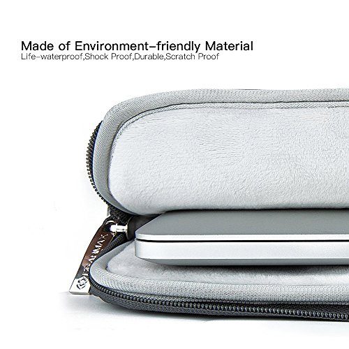 3 in1 Laptop Tasche, Evershop Handtasche Schultertasche Aktenkoffer für Macbook Air Pro / Notebook / Oberfläche (Grau, 15,4 Zoll) - 3