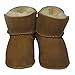 Daisy' sheepskin baby booties chestnut colour Large 12 - 18 months