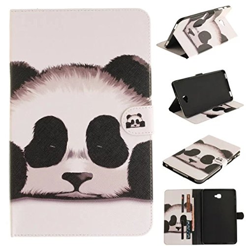 Skytar Hülle für Galaxy Tab A6 10.1 - PU Leder Schutzhülle Flip Cover Case für Samsung Galaxy Tab A 10.1 Zoll (2016) SM-T580N / SM-T585N Tablet Brieftasche Etui mit Support-Funktion,Panda