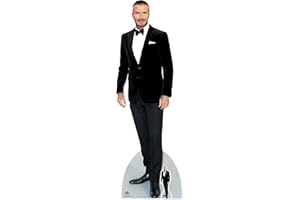Star Cutouts- Lifesize Cartone Ritaglio David Beckham Smart Nero Vestito Papillon 186 cm con Mini Standee, Multicolore, CS782