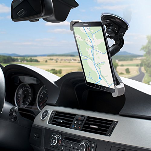kwmobile KFZ Scheiben Halterung für Samsung Galaxy Tab A 10.1 (2016) T580N / T585N – PKW Auto Halter mit Saugnapf in Schwarz - 6