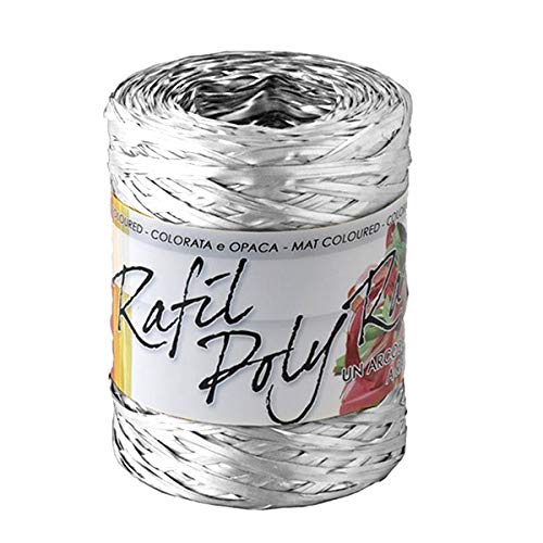 Brizzolari Ruban Raffia, argenté, 5 x 200 m
