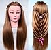 TOPBeauty Golden Synthetic Hair Hairdressing Practice Training Head Doll Mannequin With Clamp