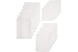 Meyco 458000 - Juego de moldes para muselina (18 piezas, 100% algodón), color blanco