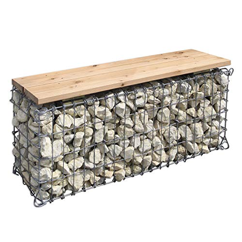 BELLISSA Garden Bench Gabion 100x30x46 Centimeter Amazon.co.uk Garden