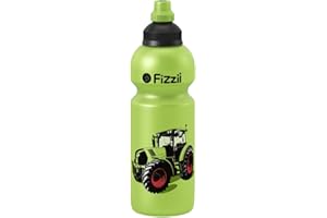 Fizzii Children's and Leisure Drinking Bottle 600 ml (Leak-Proof, Non-Toxic, Dishwasher Safe, Tractor)