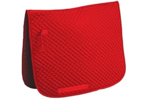 JRI Equestrian Horse Riding Soft Full Saddle Pad Cloth With Foam Filling Inside - Red *(Same Day Dispatch)*