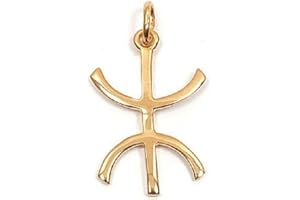 LINE.BIJOUX Pendentif "croix Berbere"plaqué or 750/000 garanti