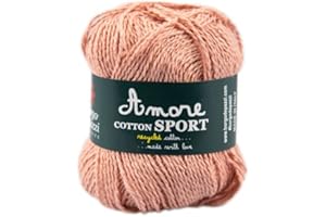 BORGO DE' PAZZI FIRENZE 10 Gomitoli Cotone (Rosa cipria) da 50g, Filati Cotone per Uncinetto e Ferri, Per Maglieria Fai da Te, Filato per Uncinetto e Ferri Made in Italy, BORGO DE’ PAZZI FIRENZE