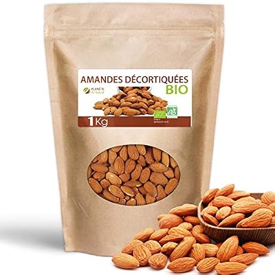 Planète au Naturel Amandes Entières Bio Décortiquées -1kg