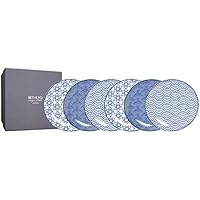Tokyo Design Studio Nippon Blue 6 Platos Diámetro 16 cm