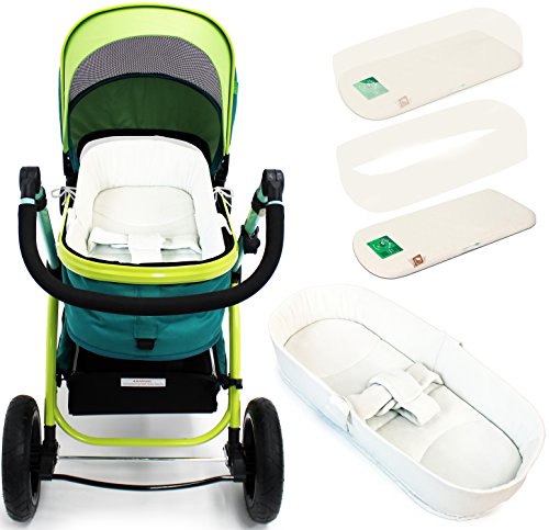 iSafe Luxury Bedding (Cream) For Pram Travel System
