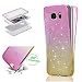 Produktbild HMTECH Galaxy S8 Plus Hülle Glitzer Bling Gardient Full-Body 360 Coverage Protective Front + Back Double Beidseitiger Durchsichtig Silikon TPU Schutzhülle für Galaxy S8 Plus,Bling TPU:Pink Yellow