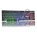 Produktbild Sunhoyu Corded Tastatur,Englisch Gaming Keyboard Mit 3 Farben Backlit Keycaps Gamer Für PC-Spiele-Spieler