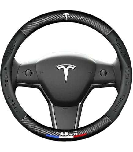 Housse Volant Cuir Nappa Tesla Model 3/Y - Ultra Fine 2mm, Antidérapante, Blanche, Facile à Installer