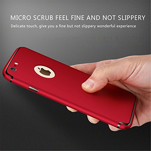 Carcasa iphone 7plus  Qissy   Todo incluido Ultra Slim Anti-Rasgu  o Resistente Huellas Dactilares Protectora Caso de Pl  stico Duro Cover Case para iphone 7 8PLUS 5 5 pulgadas  Negro Oro 