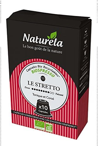 Naturela Organic Coffee Capsules Nespresso Compatible Compostable (Pack of 9, Total 90 Capsules)