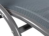 Meerweh Aluminium Schwingliege Deluxe XXL Swingliege Gartenliege Sonnenliege, Anthrazit, 160 x 75 x 85 cm - 4