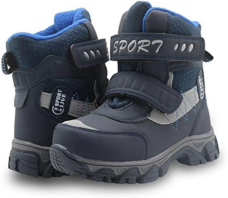 Best Choise Kid's Shoes Abrasion Resistant Rubber Sole Sneakers Outdoor Hiking Snow Ankle Boots For Boy Durable (Color : Blue, Size : 1.5 UK)