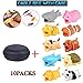 Produktbild Wawer 10 Stück Kabelschutz Niedlich Tiere Kabel Biss + Schwarze Runde Tragetasche für iPhone Kabel Ohrhörer Protector Laptop MacBook Schnur Tier Telefon Zubehör Schützt