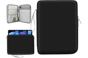 PAPOEEA Housse de Tablette,9-11 Pouces Tablette Housse Pochette pour iPad 10é Gén 10,9",iPad 9/8/7é Gén 10,2", iPad Air 11", iPad Air 5/4 10,9", Galaxy Tab A9+ Plus 11"/S9 FE, Tab M11 11" Noir