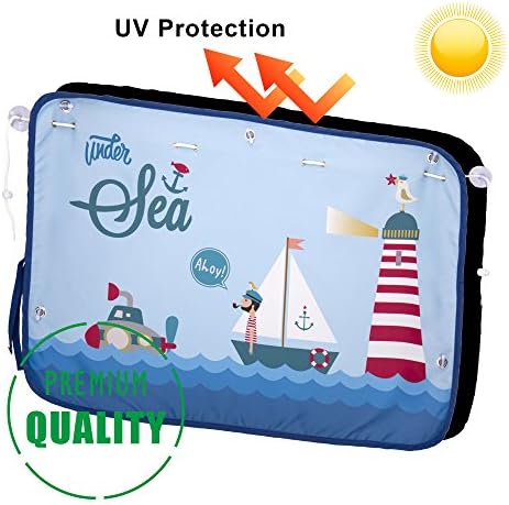 Car Window Shade (1 Pack) - Best Car Sun Shade - Block over 97% of Harmful UV Rays and Protect You Child from Sunlight (sailboat)