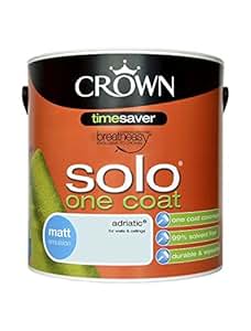 one coat emulsion paint Matt 2.5L Coat Emulsion Solvent One Interior Solo Crown