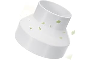 Pizsieat Abluftschlauch Adapter Reduzierstück 150mm bis 100mm ABS Rohr Reduzierstück Adapter für Lüftung Rundrohr Ventilation Lüftungskanal Leitungssystem