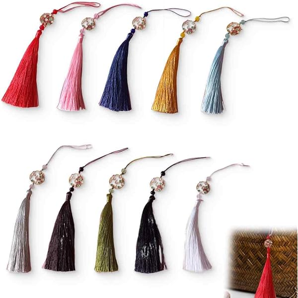 50 Nappine Cinesi In Seta Per Chiavi, Segnalibri, Decorazioni Fai Da Te (Colori Assortiti) - Foto 3