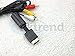 Produktbild Original AKTrend - AV TV Scart Kabel für Sony Playstation 2 PS2 PS3 Fernsehkabel 3-Chinch Adapter Stecker Kabel AK-PAV-001