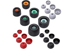 TENNMAK Pianka z pamięcią kształtu i silikonowe końcówki do słuchawek Beats Studio Buds & Beats Fit Pro & Beats Studio Buds + / Solo Buds końcówki douszne, 12 par (końcówki piankowe i silikonowe)