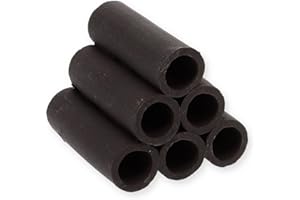 GarPet Lot de 6 tubes pyramides décoratives pour aquarium - Pour crevettes, crevettes, crevettes, poisson-chat, frai - En céramique - Noir