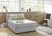 Produktbild Boxspringbett, Boxspring, Boxspringsystem, Bett, Springboxbett, Boxbett, Matratzen, Topper, grau, hellgrau, Flachgewebe, 140 x 200 cm