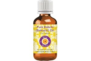 Deve Herbes Ren babchi (Bakuchi) olja (Psoralea corylifolia) naturlig terapeutisk kvalitet, kallpressad, 30 ml (1 oz)