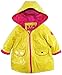 Wippette Baby Girls Infant Waterproof Classic Hooded Solid Raincoat Jacket, Yellow, 18 Months