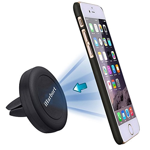 iHarbortÂ® Supporto Auto Magnetico Supporto da Auto Parabrezza Universale Dashboard car mount holder per iPhone 6S / 6/6 Plus / 5S / 5C / SE Galaxy Note 4 3 Samsung Galaxy S5 / S6 / S6 Edge / S7 / Edge e Altro smart Phone (nero)
