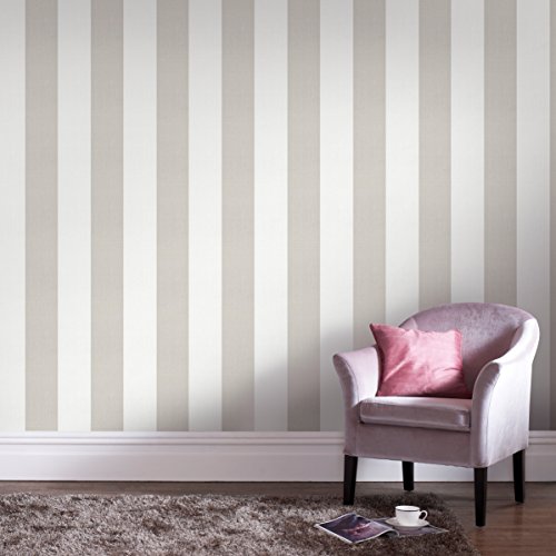 Graham & Brown – Vliestapete Streifen – Weiß/Grau – 1005×53 cm - 3