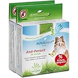 NovaGard Green® Spot-on für Hunde Doppelpack Sparpack Spot-on für Hunde zum auftropfen gegen Zecken, Flöhe und Milben.
