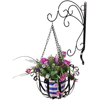 Eisen Blumenampel Blumenampelhalter Set, Metall Hängepflanztopf ...