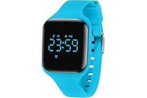 aswan watch Digitaluhr Kinder Mädchen Jungen mit Schrittzähler,Wecker,Stoppuhr, Licht,Datum-Sport Armbanduhr ohne App und Handy mit Silikonarmband