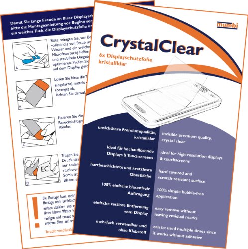 6 x mumbi Schutzfolie Tolino Vision 1, 2, 3HD, 4HD Folie Displayschutzfolie - 4