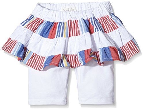 Pumpkin Patch Baby-Girls Tiered Skirt with 3/4 Leggings Floral Short Sleeve Leggings, Off-White (Milk), 3-6 Months