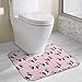 Produktbild Hoklcvd Cute Cartoon French Bulldog Pattern U-Shaped Toilet Floor Rug Non-Slip Toilet Carpets Bath Mats Rug