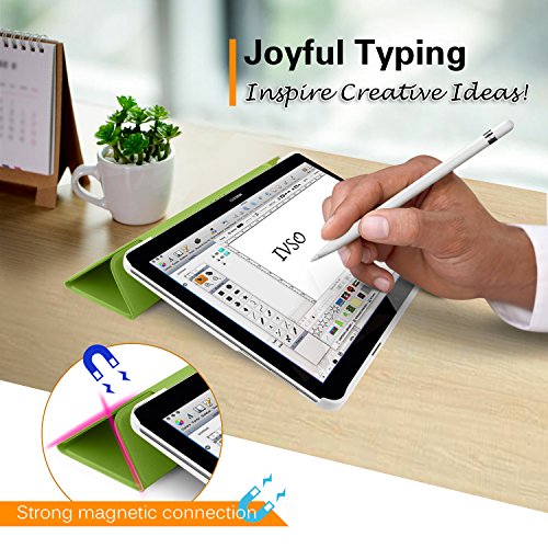 Huawei MediaPad T3 10.0 hülle, IVSO hochwertiges PU Leder Etui hülle Tasche Case – mit Standfunktion, super 360° Anti-Wrestling, ist für Huawei MediaPad T3 10.0 Tablet-PC perfekt geeignet (Grün) - 8