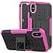Produktbild Wigento Hybrid Schutzhülle Outdoor 2 teilig aufstellbar Schwarz/Pink für Apple iPhone XR 6.1 Zoll Tasche