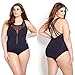 Produktbild Elegant Damen große größen Bikini Set Einteiler,Hevoiok Neue Mode Sexy Bottom Badeanzüge Push-up Drucken Bademode Monokini für Frauen Bandeau XL-3XL (Schwarzer, 2XL)