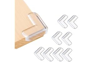 Clyhon 8PCS Protector de Esquina de Mesa Protector de Esquina de Mesa y Protector de Esquina Transparente para Muebles para La Seguridad del Bebé en el Hogar No Tóxico Inodoro con Adhesivo de Larga